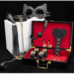 Generique Coffret SM Bondage 8 Pièces Noir